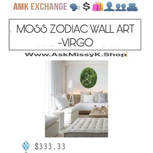 VIRGO ♍️ MOSS ZODIAC WALL ART Is On Sale NOW At Www.AMKExchange.Org 🗣💲🛍👤👥